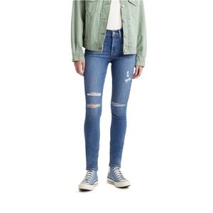 Levi's 311 Women's Shaping Skinny Jeans Distressed Lapis Holiday 28R